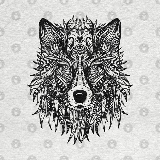 Wolf Head by TomCage